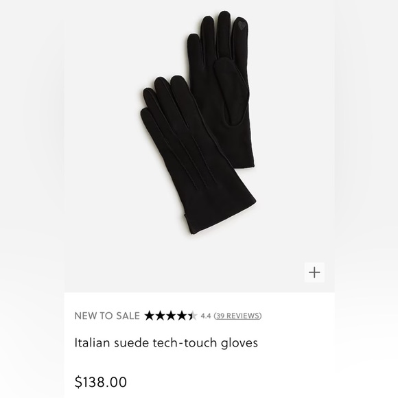 New JCrew Italian suede tech-touch gloves - Picture 3 of 4